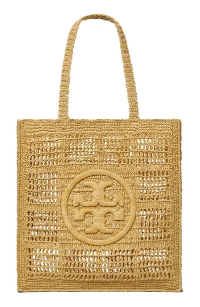 Tory Burch Ella Raffia Tote In Natural