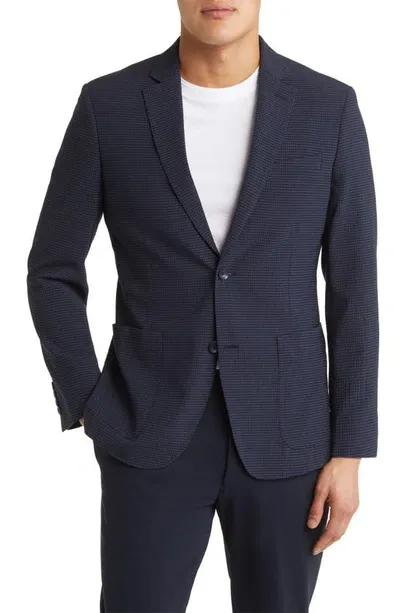 Nordstrom Patch Pocket Seersucker Sport Coat In Navy Seersucker