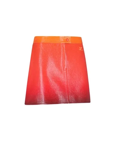 Courrèges Gradient Sunset Vinyl Skirt In Multicolor