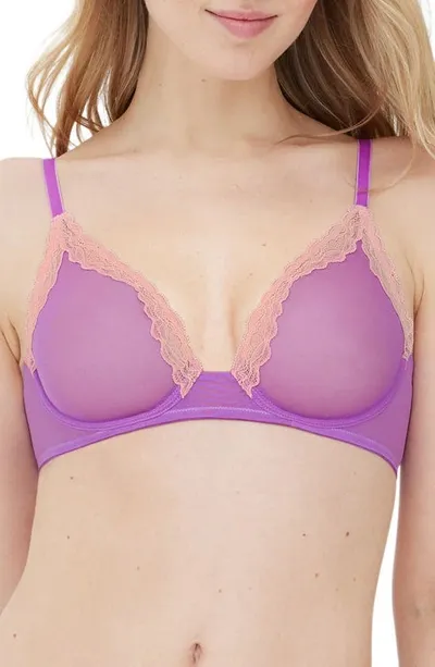 Skarlett Blue Passion Unlined Underwire Bra In Purple,carnation