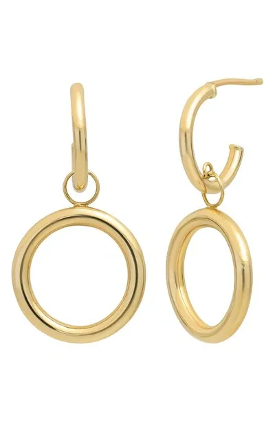 Bony Levy 14k Gold Drop Huggie Hoop Earrings In 14k Yellow Gold