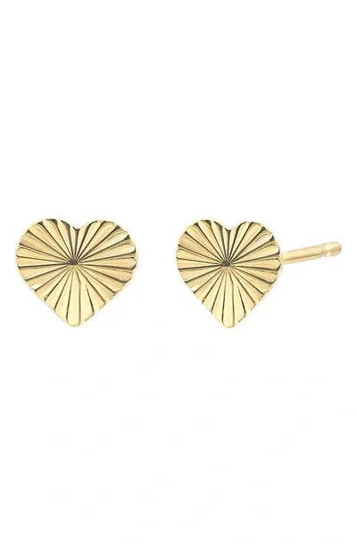 Bony Levy 14k Gold Heart Stud Earrings In 14k Yellow Gold