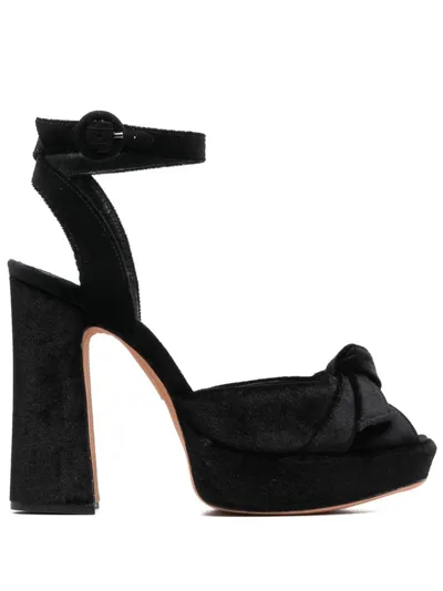 Alexandre Birman Pepitta 120mm Knot-detailing Sandals In Black