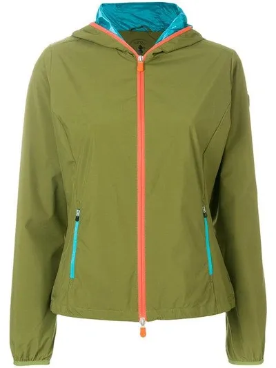 Save The Duck Lightweight Hooded Jacket In Green