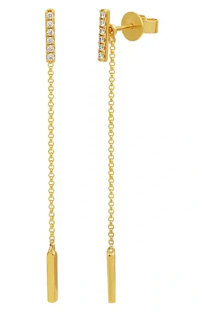 Bony Levy Aviva Diamond Linear Drop Earrings In 18k Yellow Gold