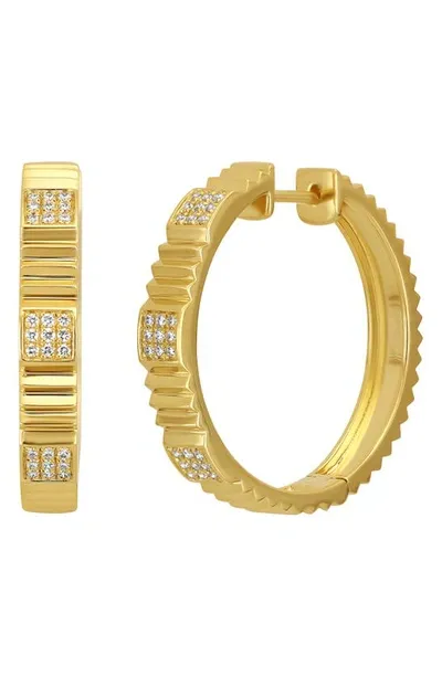 Bony Levy Cleo Diamond Hoop Earrings In 18k Yellow Gold