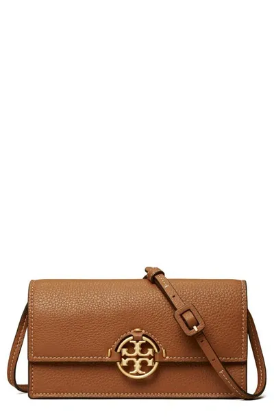 Tory Burch Women's Miller Leather Crossbody Wallet In Brown