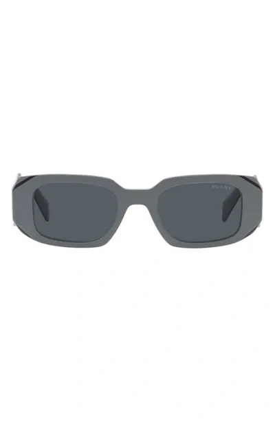 Prada Rectangle Acetate Sunglasses In Grey