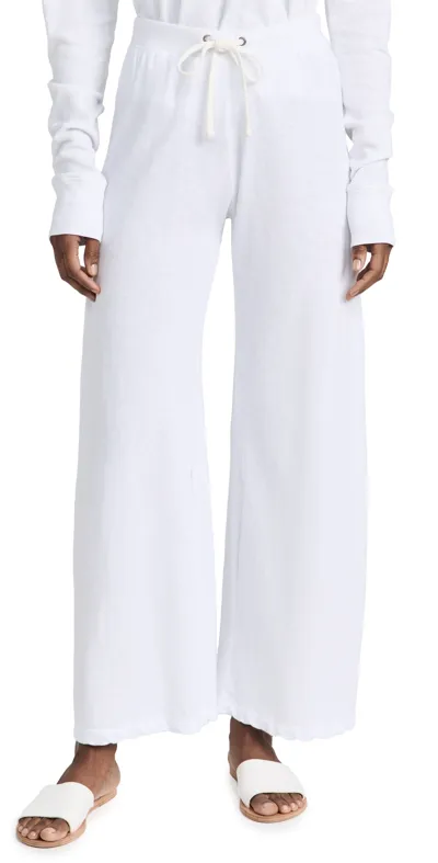 James Perse Linen Straight-leg Pants In White