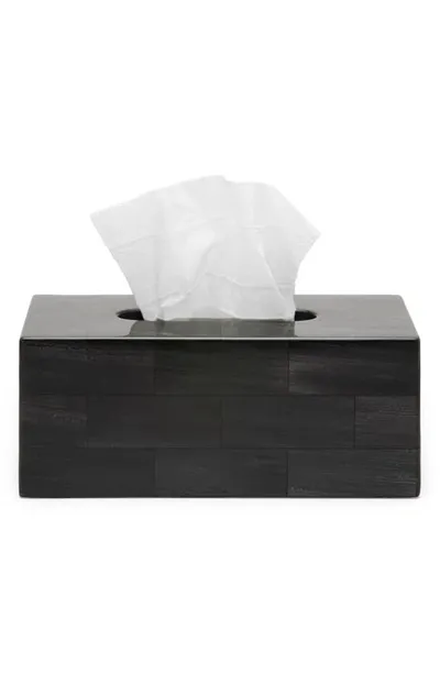 Pigeon & Poodle Arles Faux Horn Tissue Box Cover In Dark