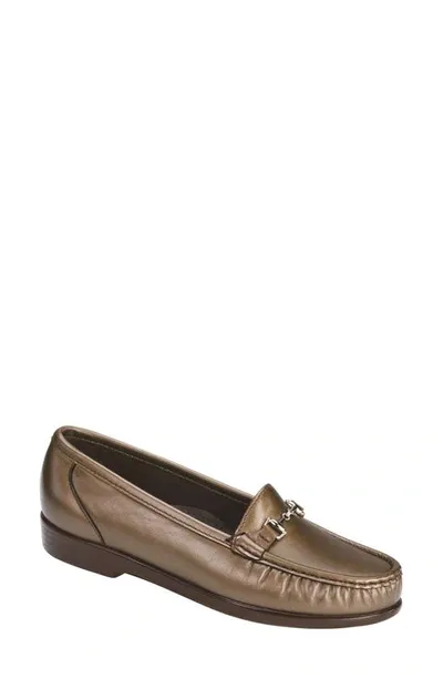 Sas Metro Metallic Loafer In Gold