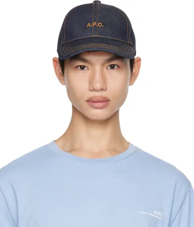 Apc A.p.c. Casquette Thais Hat In Blue