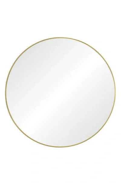 Renwil Grady Round Mirror In Clear/satin Brass