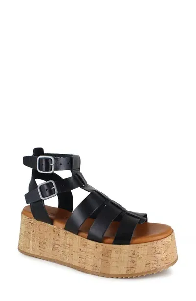 Candies Moramy Ankle Strap Platform Sandal In Black