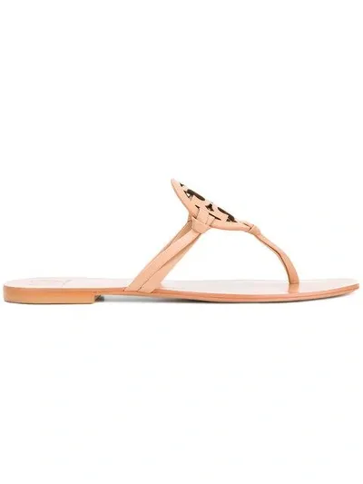 Tory Burch Sandalen Mit Kreuz-applikation In Neutrals