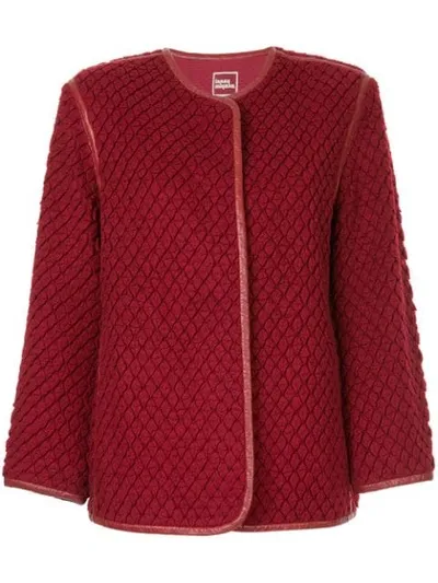 Pre-owned Issey Miyake Textured Jacket In Red