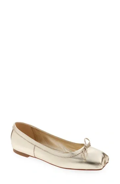 Christian Louboutin Mamadrague Metallic Ballet Flat In Gold