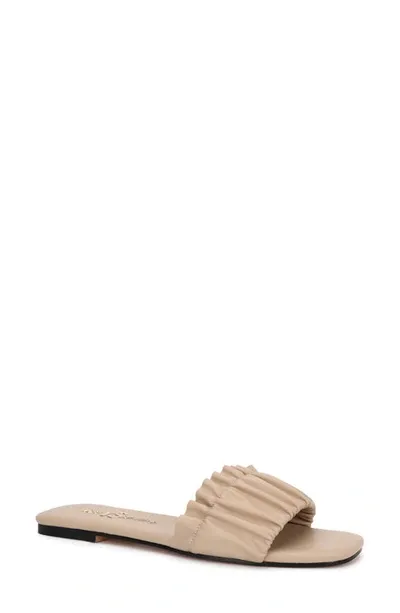 Yosi Samra Nyla Slide Sandal In Beige