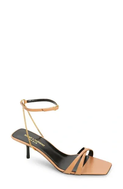 Saint Laurent Melody Sandal In Bisque