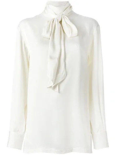 Lanvin Tie Detail Blouse In Neutrals