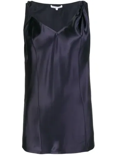 Helmut Lang Twist-detail Sleeveless Blouse In Nightfall