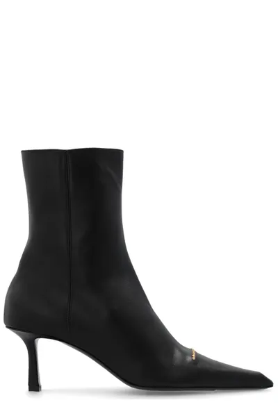 Alexander Wang Viola 65 Bootie In Capretto In Black