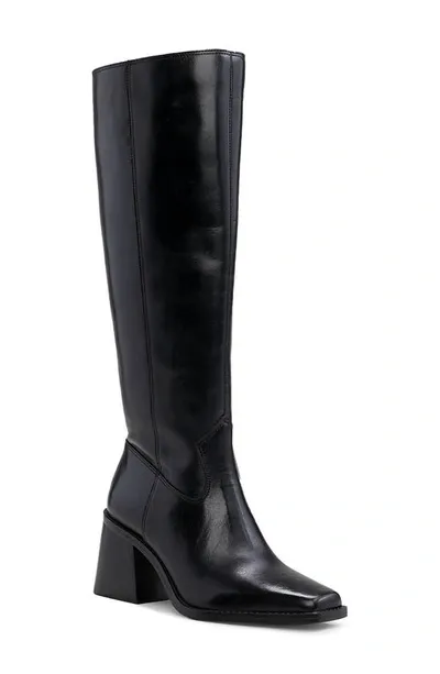 Vince Camuto Sangeti Knee High Boot In Black Leather