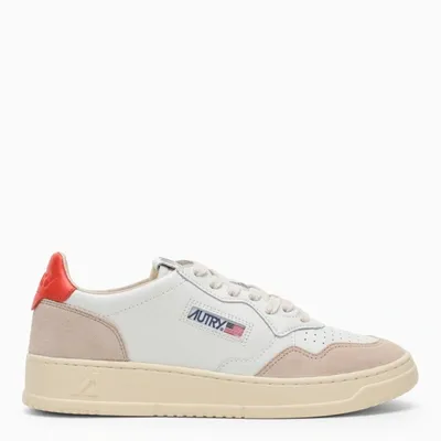 Autry | Medalist White/orange Leather Trainer