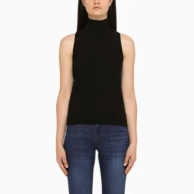 Max Mara Black Turtleneck Top