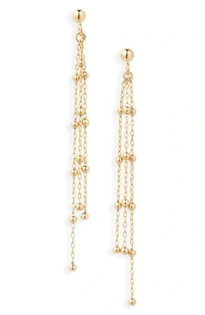 Bony Levy 14k Gold Beaded Fringe Drop Earrings In 14k Yellow Gold