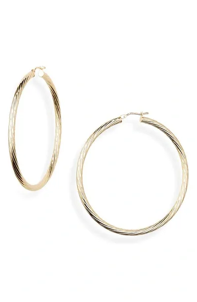 Bony Levy 14k Gold Twisted Hoop Earrings In 14k Yellow Gold