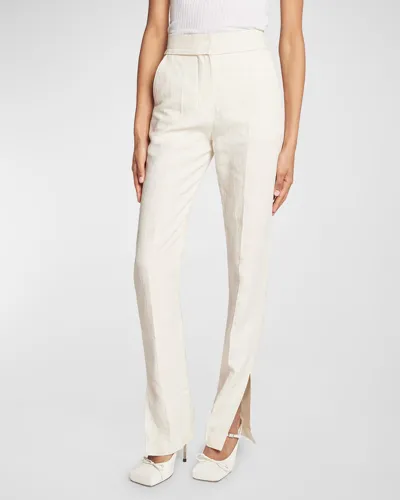 Jacquemus Le Pantalon Tibau In Off White