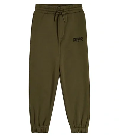 Kenzo Kids' Cotton-blend Sweatpants In Beige