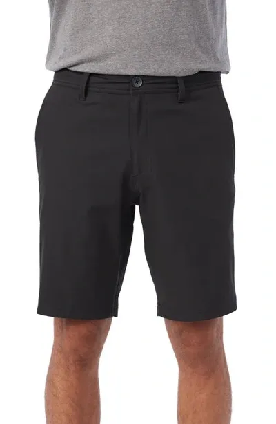 O'neill Reserve Light Check Water Repellent Bermuda Shorts In Black