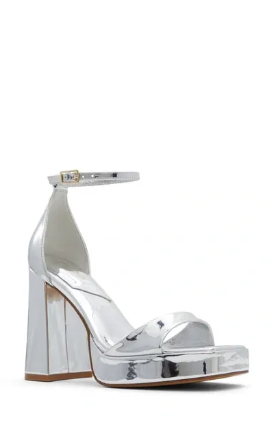 Aldo Montag Platform Sandal In Silver