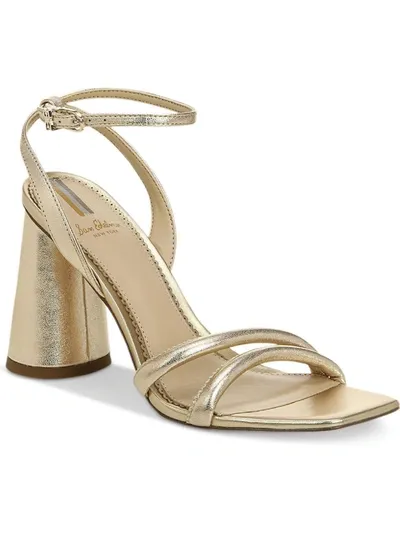 Sam Edelman Kia Womens Strappy Ankle Strap Heel Sandals In Gold