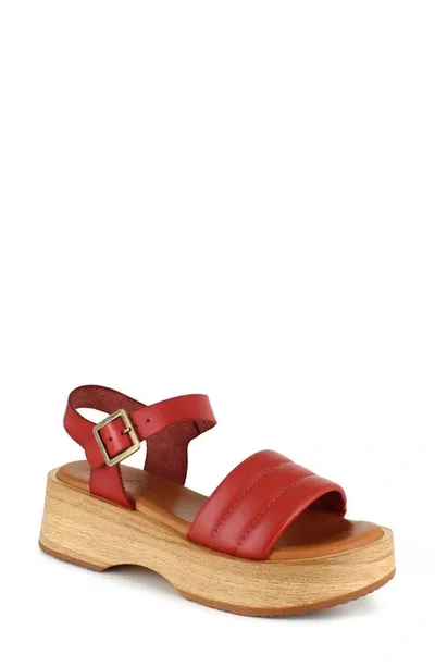 Candies Elisa Platform Sandal In Burnt Orange