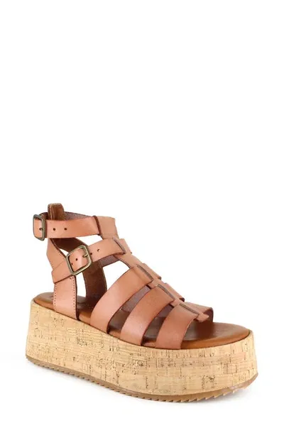 Candies Moramy Ankle Strap Platform Sandal In Camel