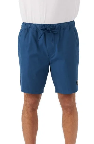 O'neill Porter Stretch Cotton Shorts In Indigo