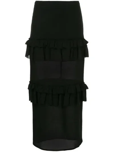 Georgia Alice Goldie Ruffle Skirt In Black