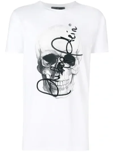 Philipp Plein T-shirt Round Neck Ss Something In White