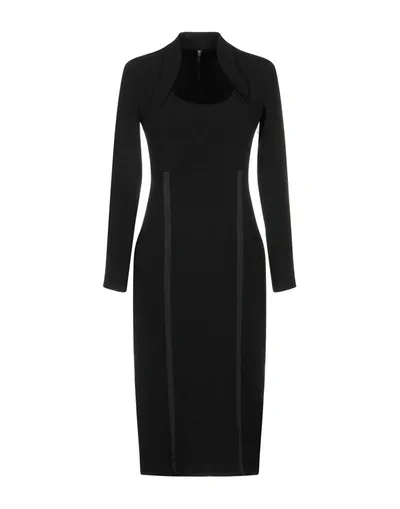 Manila Grace Midi Dresses In Black