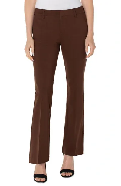 Liverpool Los Angeles Kelsey Flare Ponte Pants In Brownstone