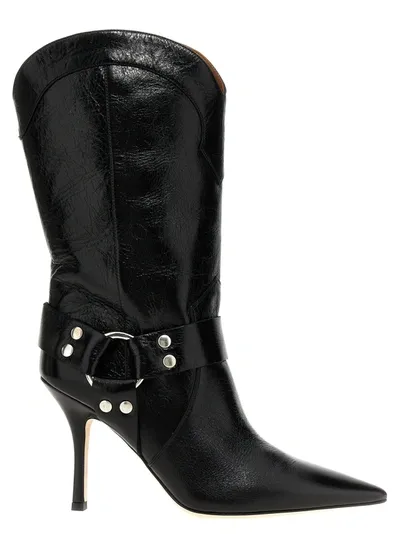 Paris Texas Black Pointed Toe Boots