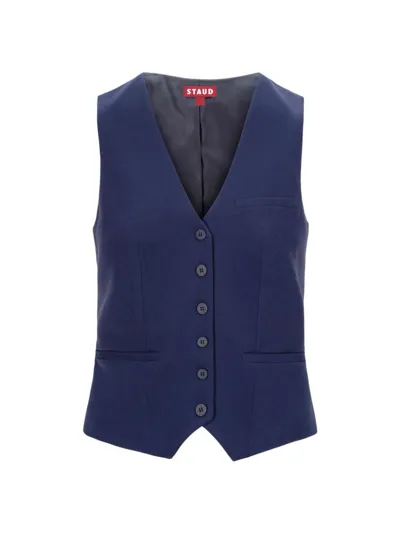 Staud Navy Brett Vest