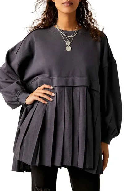 Free People Eleanor Sweatshirt Dress In Peppery Combo