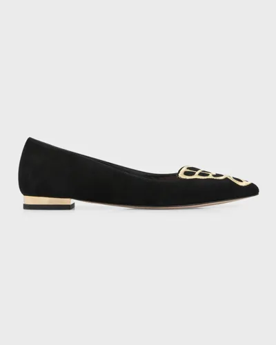 Sophia Webster Black Butterfly Ballerina Flats