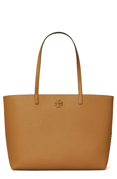 Tory Burch Mcgraw Leather Tote In Tiramisu