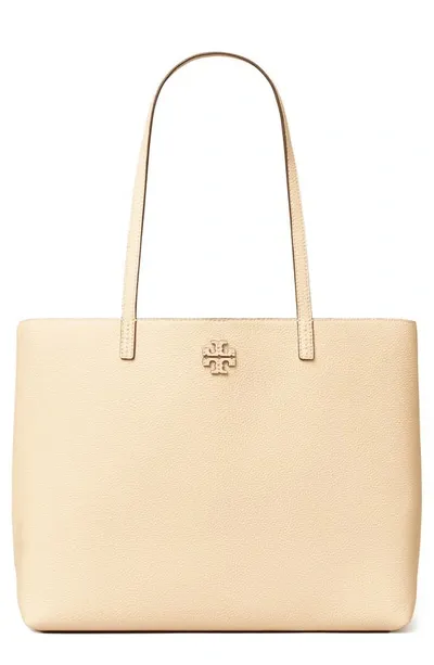 Tory Burch Mcgraw Leather Tote In Brie