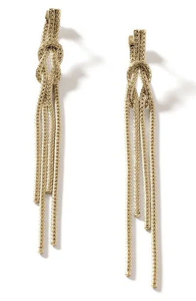 John Hardy Love Knot Drop Earrings In Gold